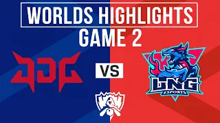 JDG vs LNG Highlights Game 2 | 2023 Worlds Swiss Day 3 | JDG Esports vs LNG Esports
