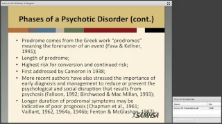 Introduction to Psychosis Risk Syndrome