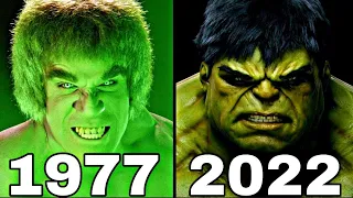 Evolution of Hulk in Movies cartoons 1977 To 2022 (new hulk)