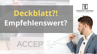 Bewerbung Deckblatt - Wann macht es Sinn?