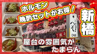 【新橋】屋台気分でワイワイと西成ホルモンをガッツリ食べて飲むぞぉ☆へそ0号店！