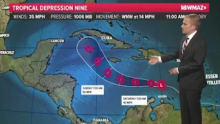 Friday 9/23 11 a.m. Tropical Update: Major hurricane forecasted to make landfall in southeast US