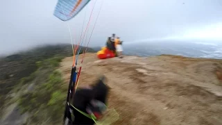 Paragliding crash on launch in Tenerife