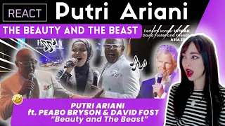 REACTING to Putri Ariani ft Peabo Bryson - Beauty and the Beast (David Foster n Friends)