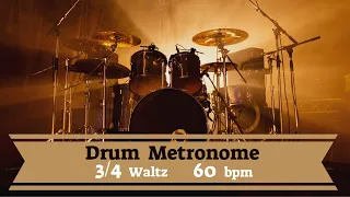 Drum Waltz 60 bpm metronome loop 3 on 4 beat