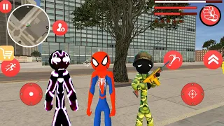 Amazing Spiderman Stickman Rope Hero Gangster City #10 - Android Gameplay