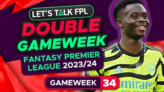 DOUBLE GAMEWEEK 34 CONFIRMED | My initial thoughts | Fantasy Premier League Tips 2023/24