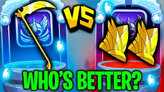 Diamond Scythe vs Battle Boots Mains, Who's Better?