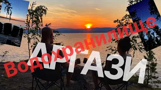 На озере с палаткой. Аргази. Сунгуль. Отдых дикарями. Rest on the lake with a tent. Argazi lake.