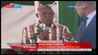 Senator Bonny Khalwale makes his remarks at John Keen's funeral