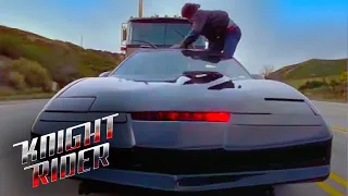 Michael Prevents a Truck Collision | Knight Rider