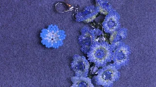 Tutorial: Beaded Flower. Цветочек из бисера.