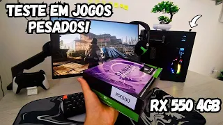 RX 550 4GB EM 2024 VALE A PENA? REVIEW & TESTES! Me surpreendi...