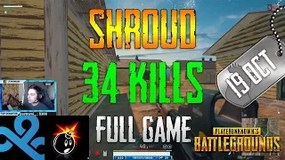 PUBG | Shroud (and Just9n) | 34 Kills (New Record!)