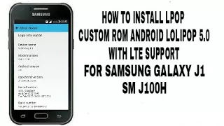 JPOP LOLLIPOP 5.0 ROM FOR SAMSUNG GALAXY J1 SM J100H
