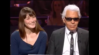 Qui veut gagner des millions ? Carla Bruni et Karl Lagerfeld 25/05/2004