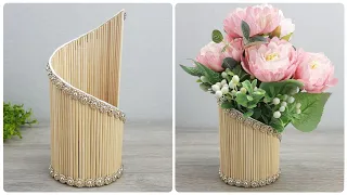 So Easily I made a Lovely vase from wooden sticks with my own hands