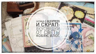 Ножи с Aliexpress и скрап-вкусняшки от Светы Кобяк. Влог. Скрапбукинг.