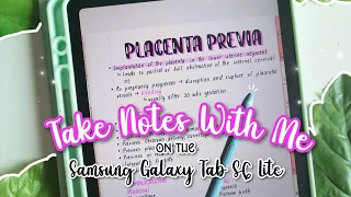 Take Aesthetic Notes With Me On The Samsung Galaxy Tab S6 Lite💖