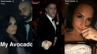 Demi Lovato at the Oscars Party Dance Floor with Nick Jonas and Joe Jonas | February 26 2017