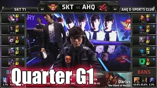 SK Telecom T1 vs ahq Game 1 | Quarter Finals LoL S5 World Championship 2015 | SKT vs AHQ G1 Worlds