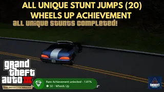 All 20 Unique Stunt Jumps - GTA3 Definitive Edition (Wheels Up Achievement)