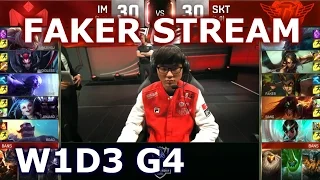 SKT vs IM W1D3 - FAKER MID Focus Player Experience Stream | Group B LoL S6 World Championship 2016