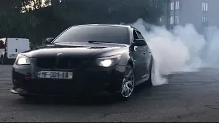 BMW E60 550 4.8 Dinan Drifting,Burnout,Exhaust Sound