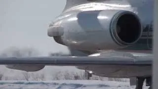 Ту-154 запуск двигателей RA-85757 UNEE KEJ Tu-154 engine start