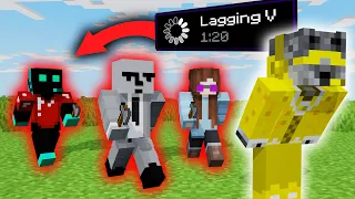 Minecraft Manhunt, But Crouching Lags The Server...