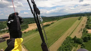 How NOT to land on a paraglider? Poland, Nowy Sącz, june 2021