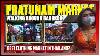 Walking Tour PRATUNAM MARKET Bangkok 🚶 Walking Around AEC Trade Center To Ratchaprarop Station