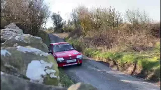 North west stages 2022 Incoming-205 takes out dry stone wall (and nearly me!)