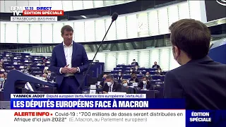 Jadot à Macron au Parlement européen: "Vous resterez le Président de l'inaction climatique !"