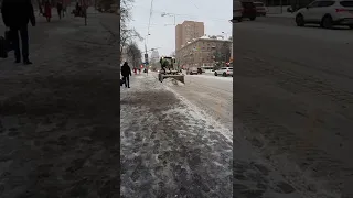 How they clean the Snow #shorts #snowfall #moscowwinter