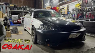 Visiting Brushup Auto Works in OSAKA JAPAN! Circuit Racing Spec Hondas | EK9 TOUGE RUN 38speed 4K