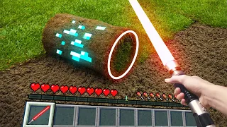 Minecraft in Real Life POV / LASER SWORD in Realistic Minecraft EN LA VIDA REAL 創世神第一人稱真人版