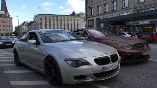 BMW 650i, Audi R8 and Mercedes CL 500 - Rev Battles and Wheelspins