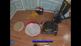 Clean/Buff wood floors Orbot Vibe and the Tornado Floor Scrubber.