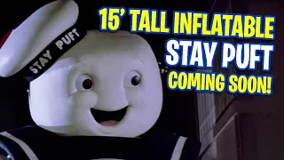 A massive 15′ tall Stay Puft Marshmallow Man inflatable is coming this Halloween!