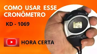 Como acertar a hora e usar o cronômetro KADIO KD - 1069