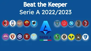 Serie A Football League 2022/23 Beat The Keeper Elimination Race | Marble Race