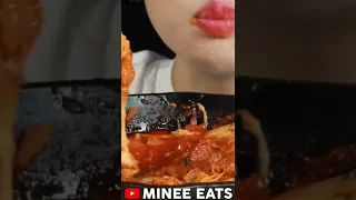 @MINEE EATS, eggs in hell, cheese in hell, mukbang, cheesy mukbang, asmr,