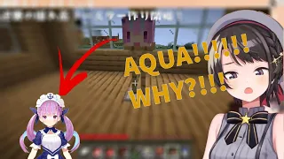 Subaru Found Out About The "Aqua's Head" House in Hololive Minecraft New Server!!!