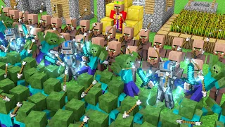 Minecraft - VILLAGERS vs ZOMBIE APOCALYPSE