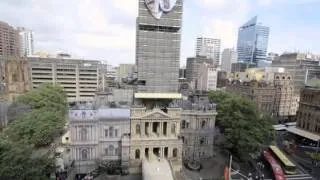 Sydney Town Hall clocktower time lapse