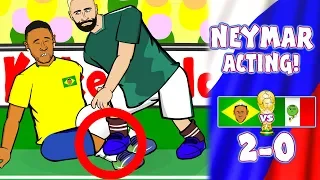 🎭NEYMAR ACTING!🎭 🇧🇷Brazil vs Mexico 2-0🇲🇽 World Cup Russia 2018!