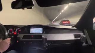 BMW M5 V10 E60 STRAIGHT PIPE TUNNEL BRUTAL SOUND !!