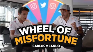 Carlos Sainz and Lando Norris play 'Wheel of Misfortune'