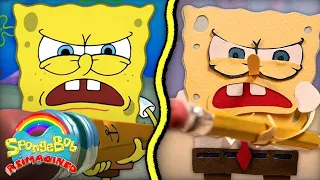 If SpongeBob was a Stop Motion Paper Cartoon 📝 | "Frankendoodle" | SpongeBob: Reimagined